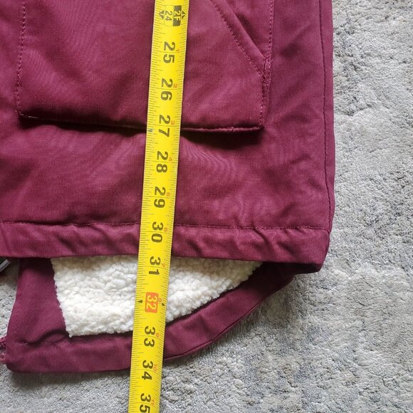 Volcom Winter Women's XS Sherpa Lined Coat Jacket Water Resistant Cranberry Red - Picture 6 of 8
